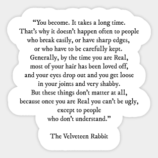 The Velveteen Rabbit Quote Sticker